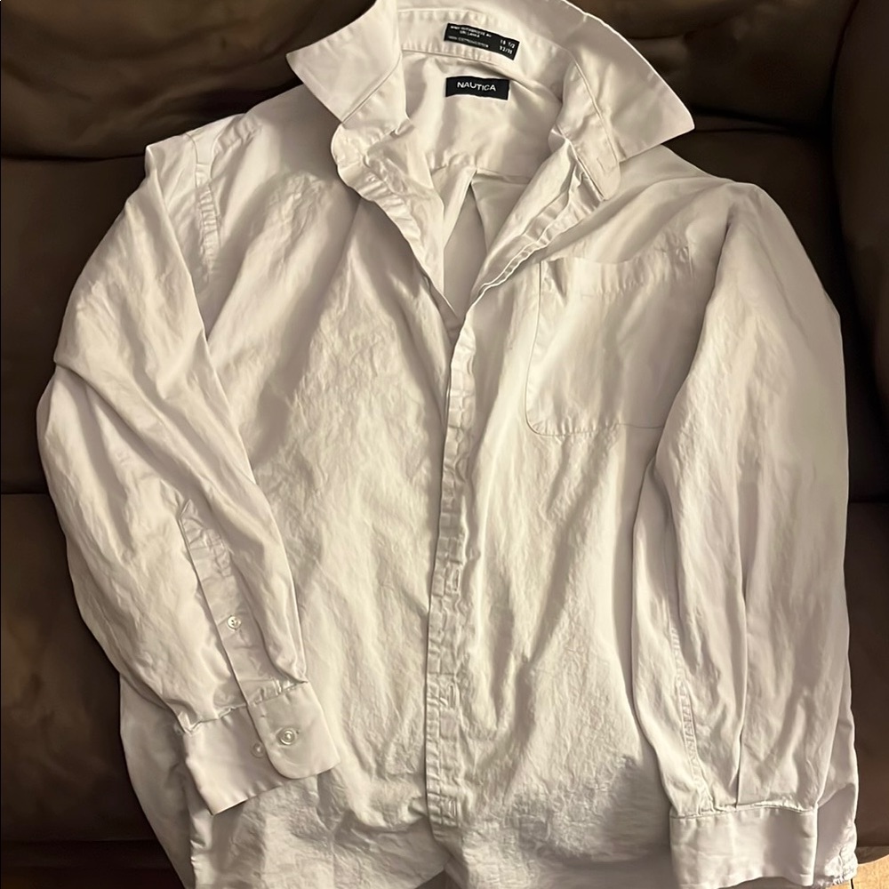 Nautica White Button-Up Shirt